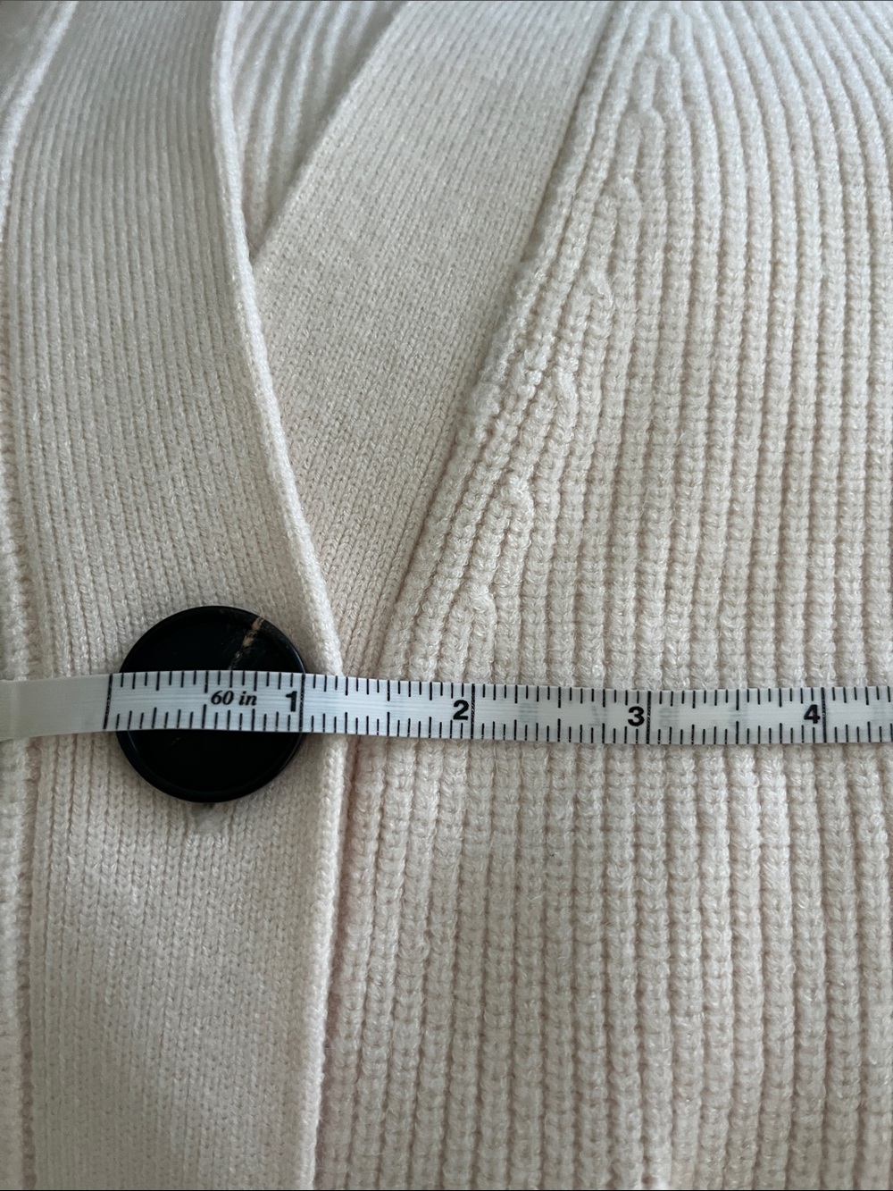 TRUTH by Republic Cream Ribbed Button Cardigan with Front Pockets Size Small - Picture 8 of 8